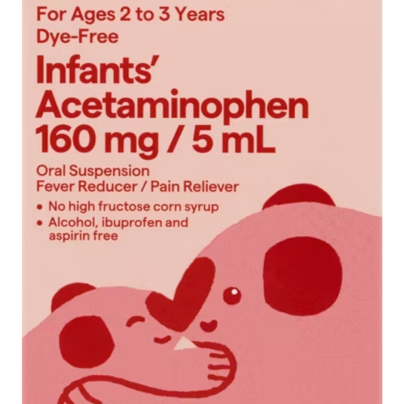 Generic children's acetaminophen suspension 160 mg per 5 mL, variant 4
