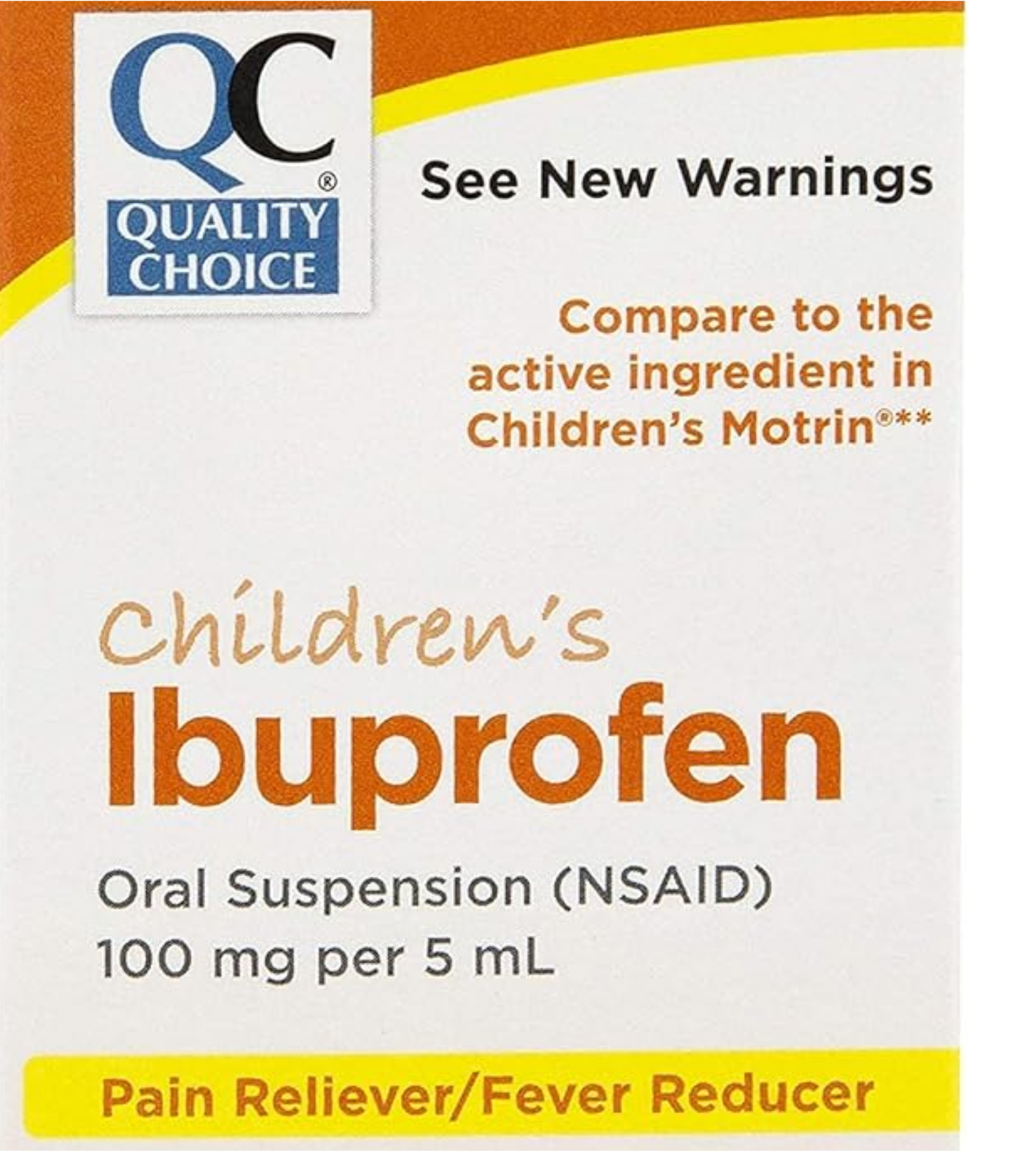Quality Choice Children's Ibuprofen Suspension 100 mg per 5 mL