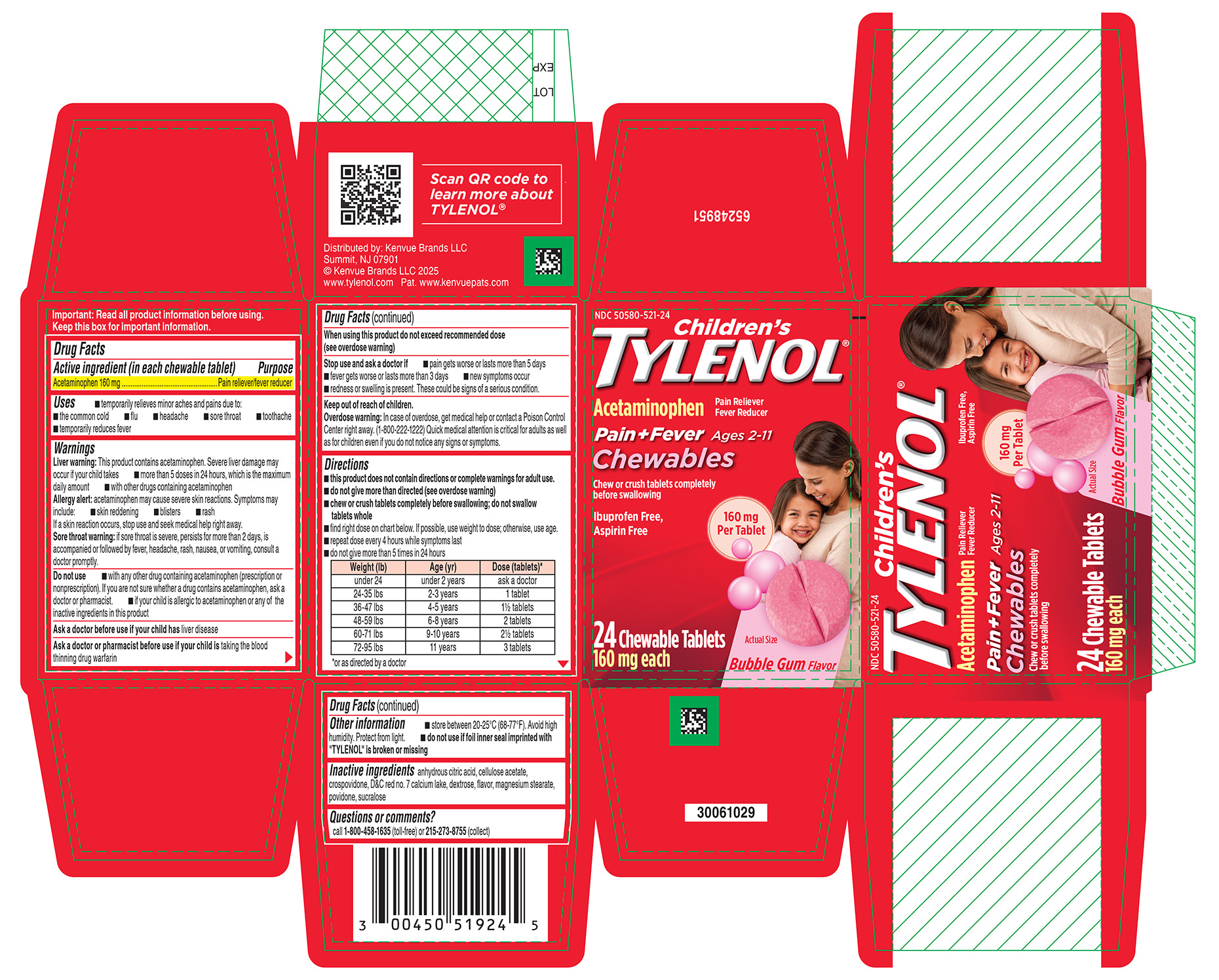 Children's acetaminophen meltaway tablets 160 mg
