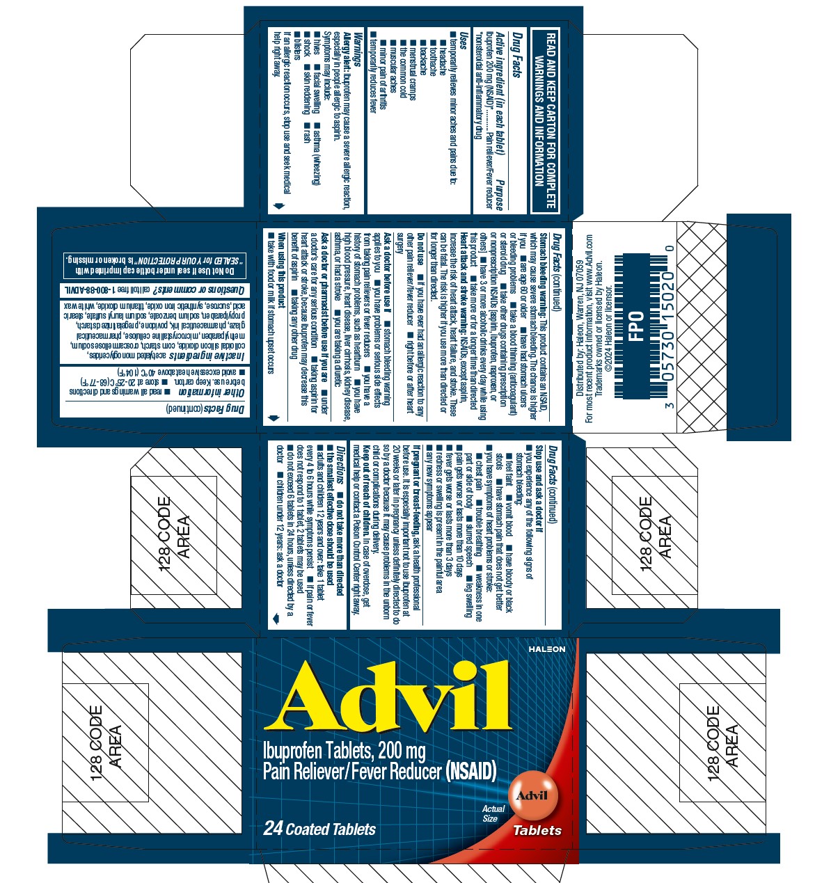 Adult ibuprofen 200 mg tablets and caplets